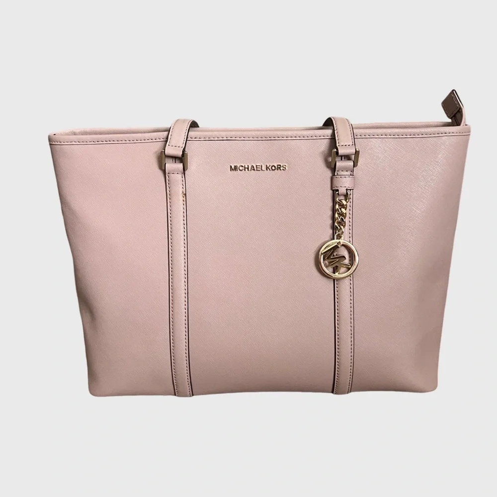 MICHAEL KORS Pink Sady Leather Tote Bag